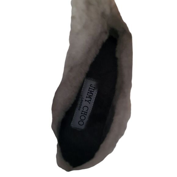 Jimmy Choo Haysel Flat Black Suede and Shearling Boot size 37 - Picture 14 of 15